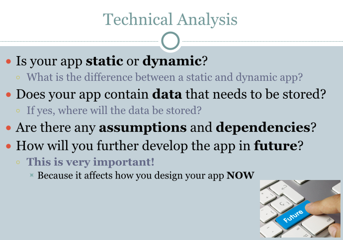 App Development Technical Analysis
